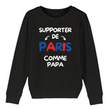 Sweat Enfant Supporter de Paris comme papa 