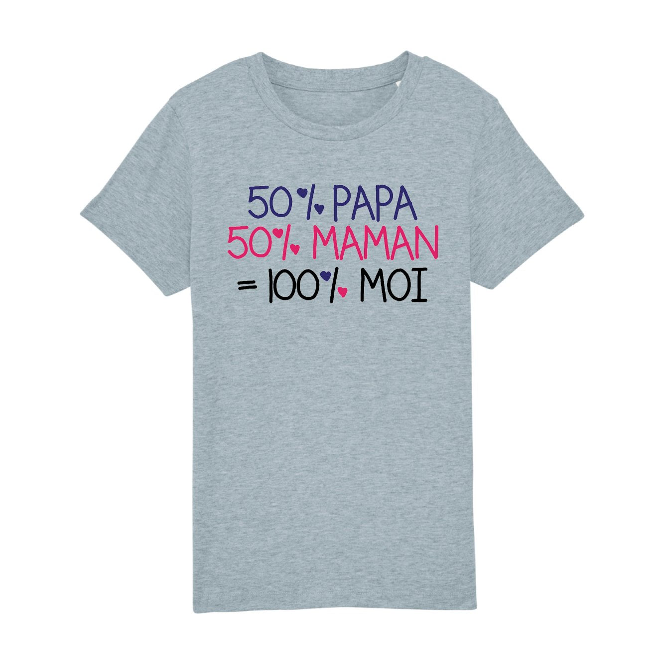 T-Shirt Enfant 50% maman 50% papa 