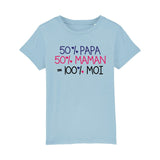 T-Shirt Enfant 50% maman 50% papa 