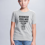 T-Shirt Enfant Avancez vers la perfection Gris