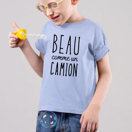 T-Shirt Enfant Beau comme un camion Bleu