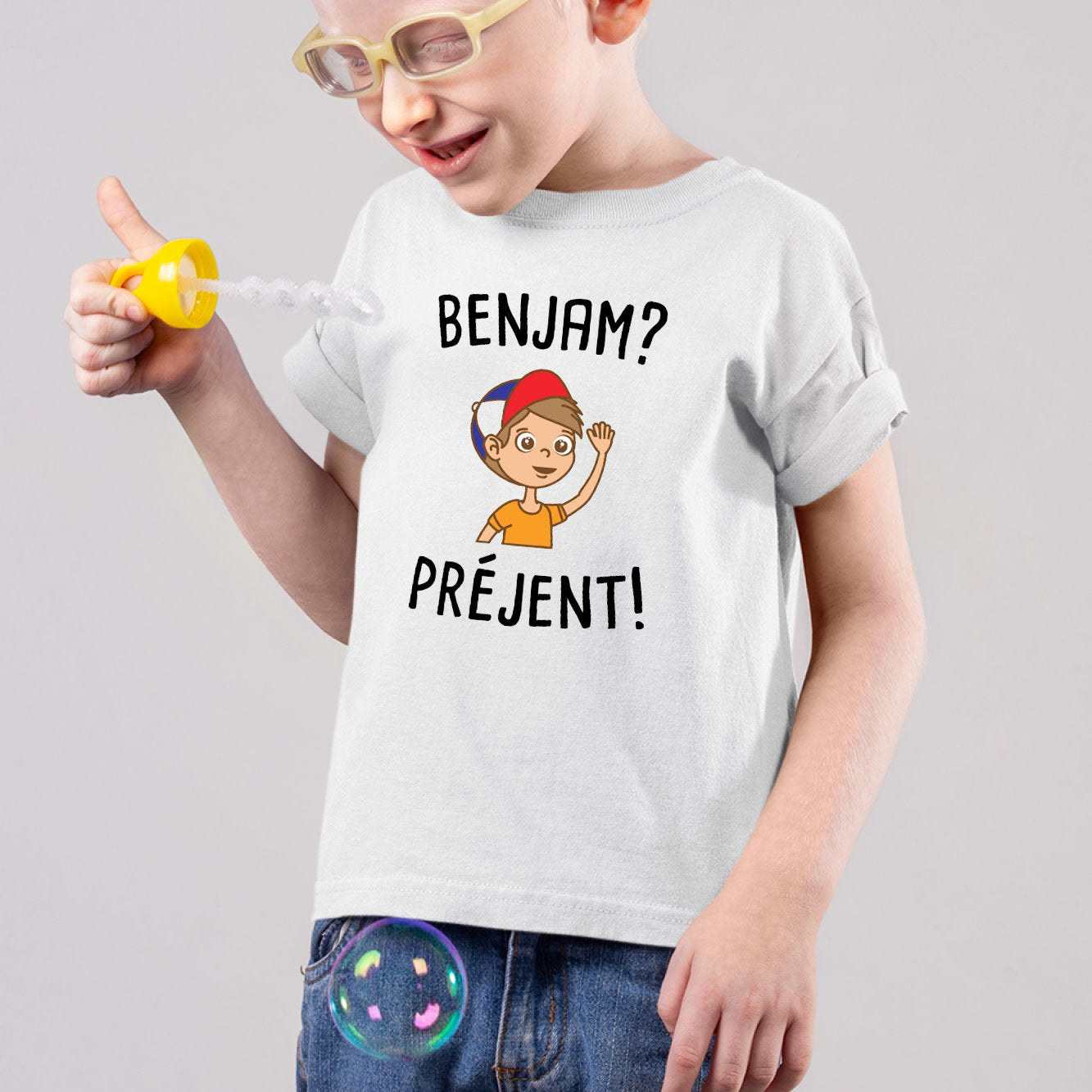 T-Shirt Enfant Benjam prejent Blanc