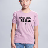 T-Shirt Enfant C'est quoi les bails Rose