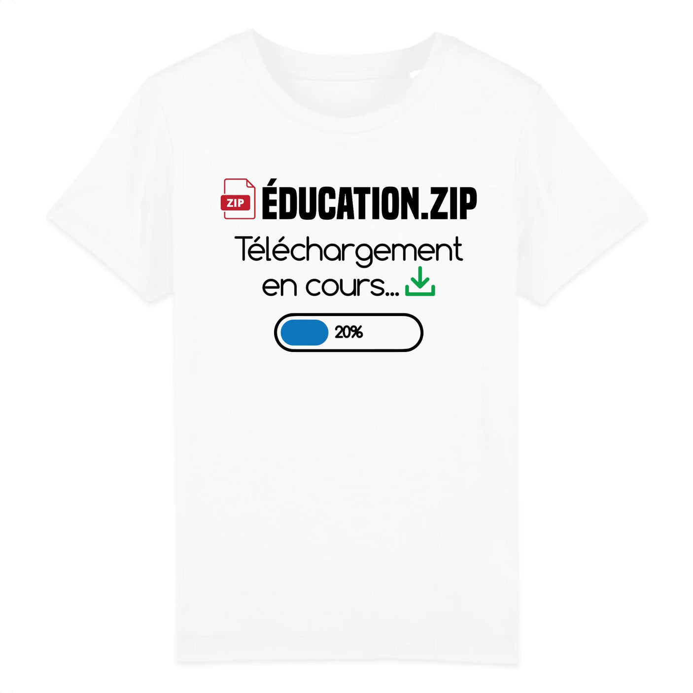 T-Shirt Enfant Éducation téléchargement en cours 