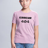 T-Shirt Enfant Erreur 404 Rose