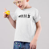 T-Shirt Enfant Évolution badminton Blanc