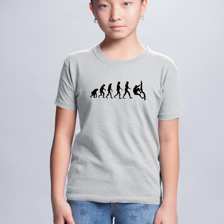 T-Shirt Enfant Évolution escalade Gris