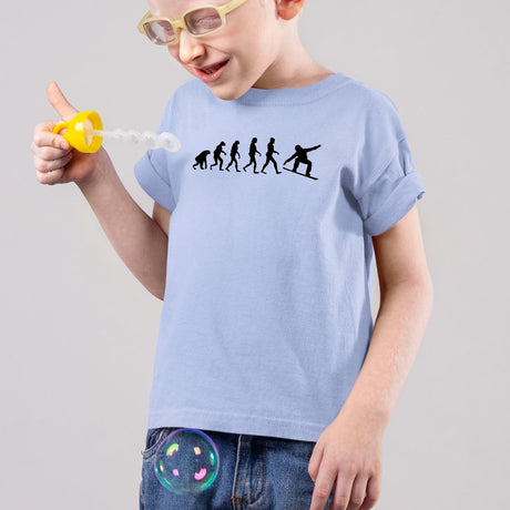T-Shirt Enfant Évolution snow Bleu