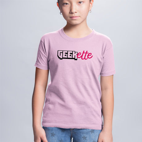 T-Shirt Enfant Geekette Rose