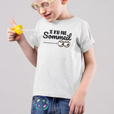 T-Shirt Enfant Je n'ai pas sommeil Blanc