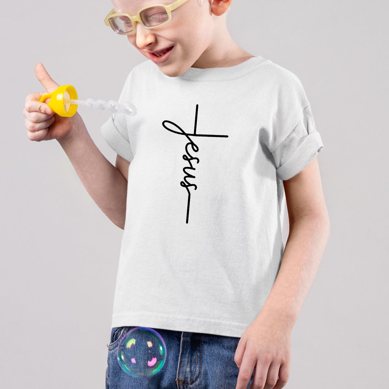 T-Shirt Enfant Jesus Blanc