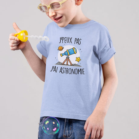 T-Shirt Enfant J'peux pas j'ai astronomie Bleu