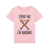 T-Shirt Enfant J'peux pas j'ai baseball 