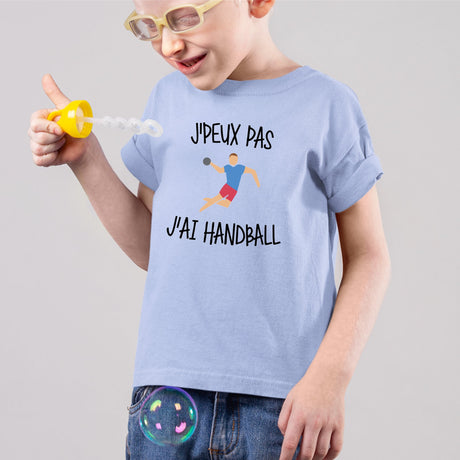 T-Shirt Enfant J'peux pas j'ai handball Bleu