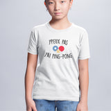 T-Shirt Enfant J'peux pas j'ai ping-pong Blanc