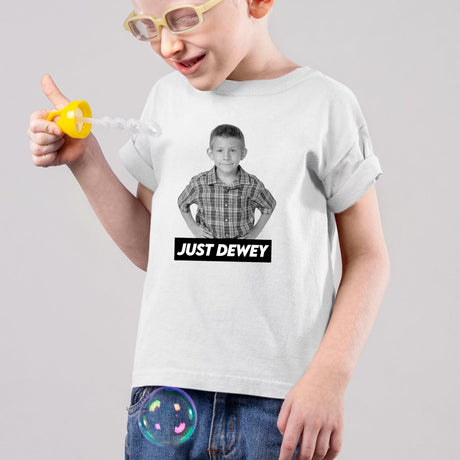 T-Shirt Enfant Just Dewey Blanc