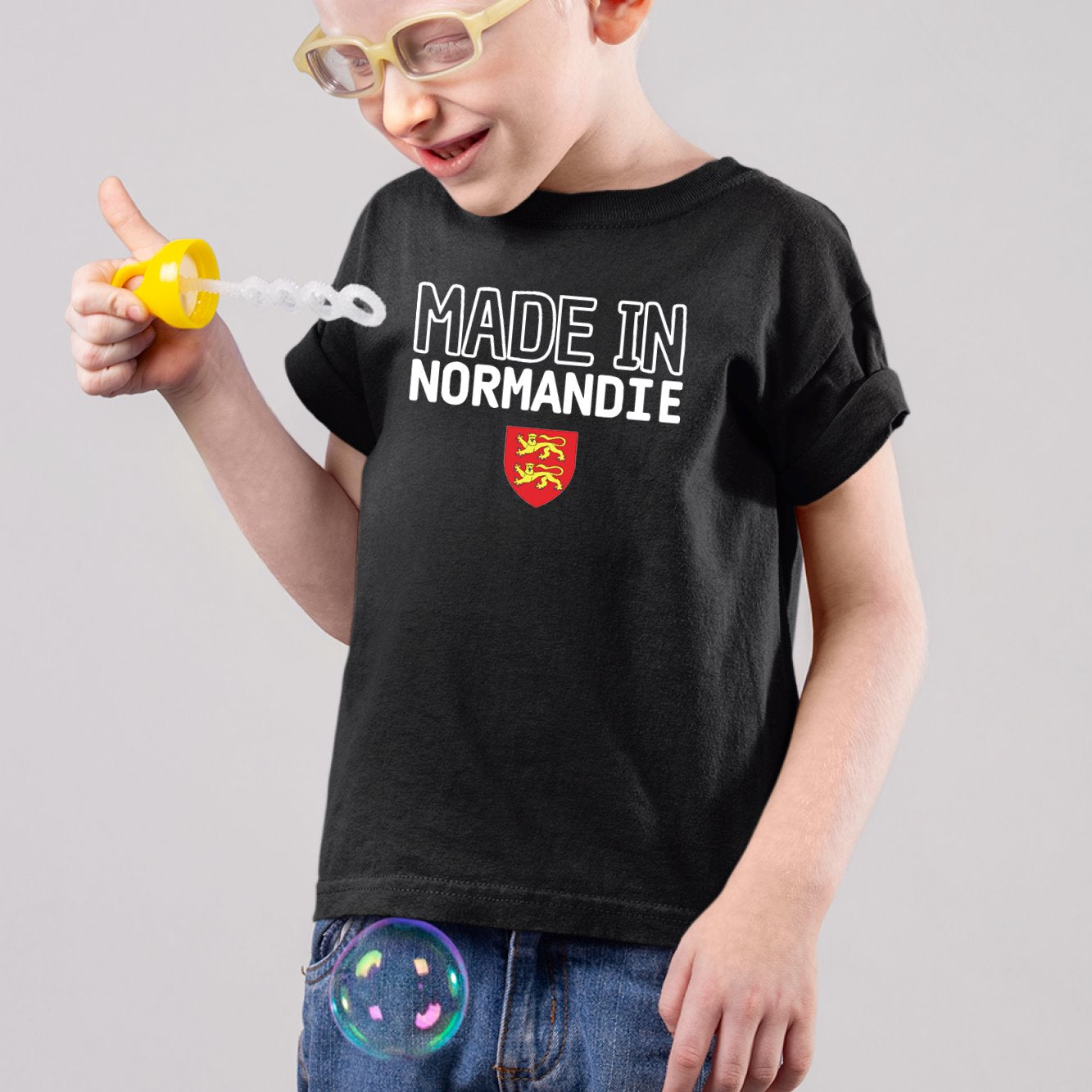 T-Shirt Enfant Made in Normandie Noir