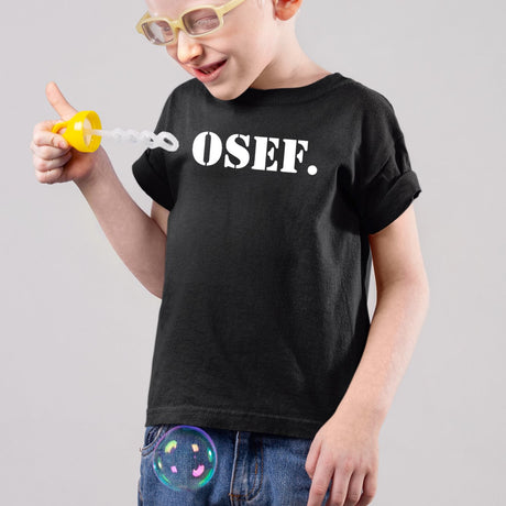 T-Shirt Enfant OSEF On s'en fout Gris