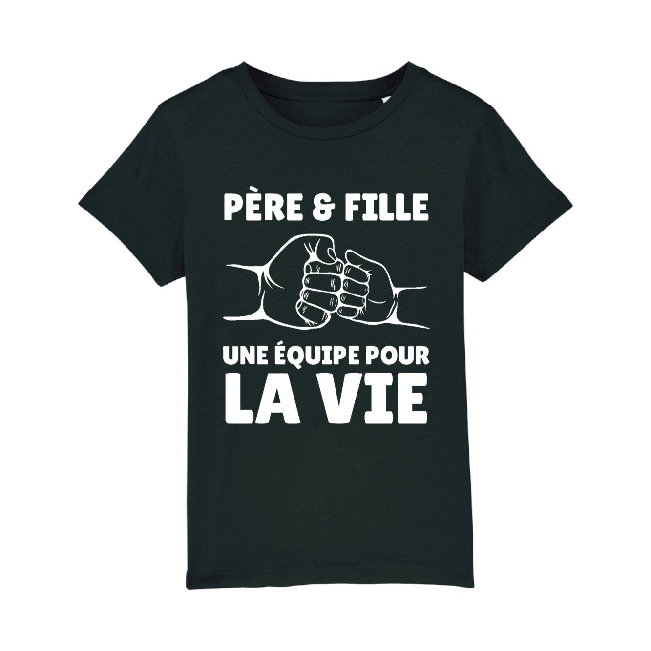 T-Shirt Enfant Père et fille une équipe pour la vie 