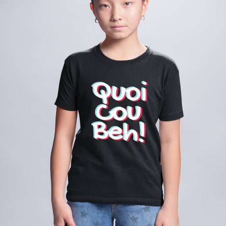 T-Shirt Enfant Quoicoubeh Noir