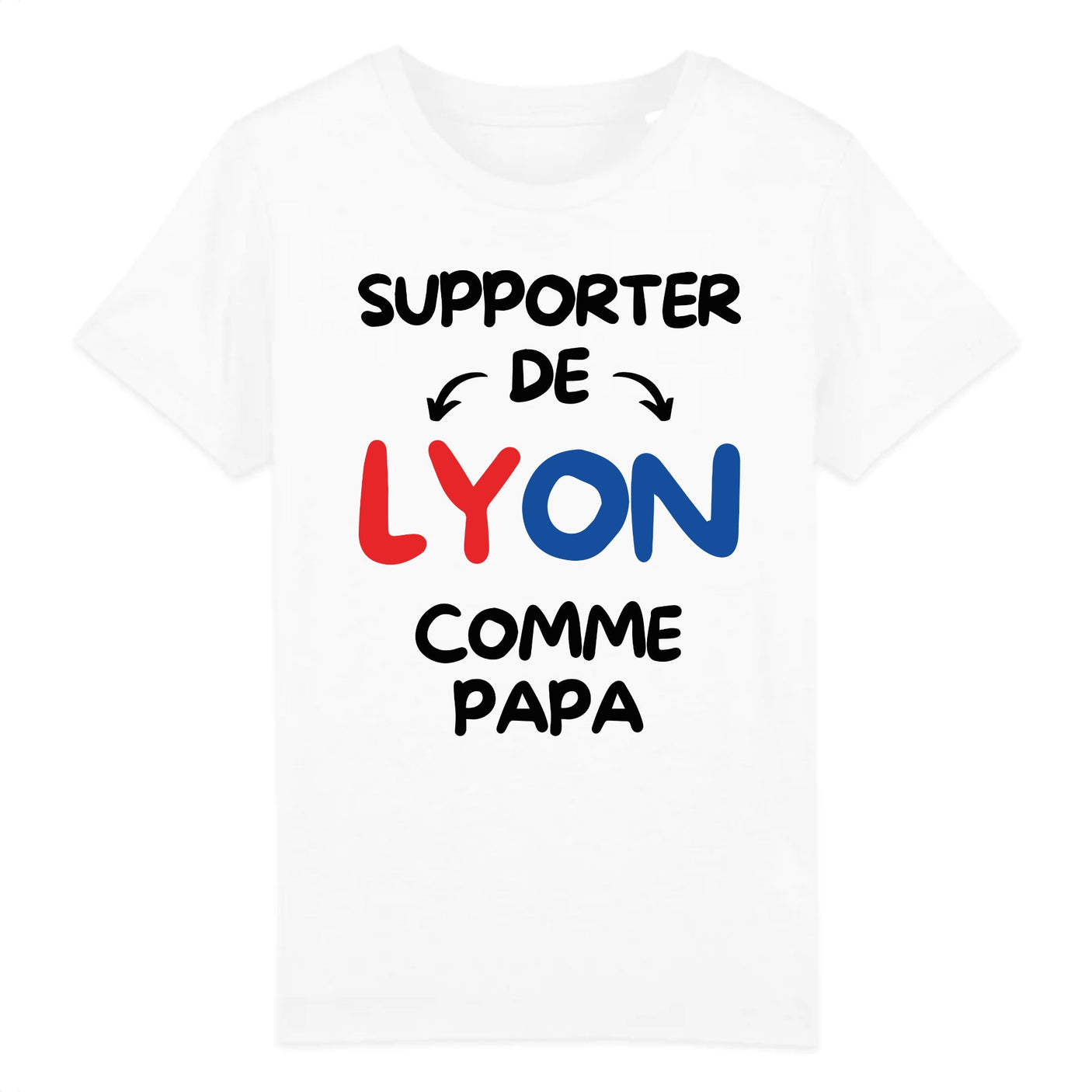 T-Shirt Enfant Supporter de Lyon comme papa 