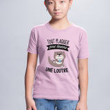 T-Shirt Enfant Tout plaquer pour devenir une loutre Rose