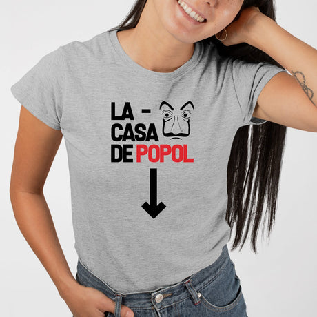 T-Shirt Femme Casa de popol Gris