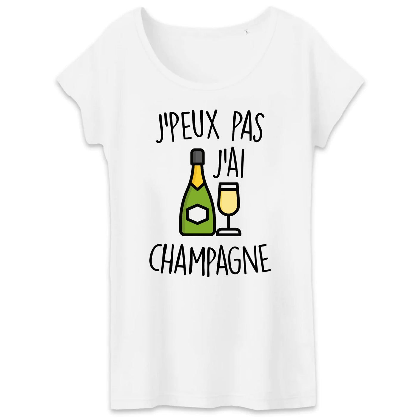 T-Shirt Femme J'peux pas j'ai champagne 