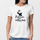 T-Shirt Femme J'peux pas j'ai water-polo Blanc