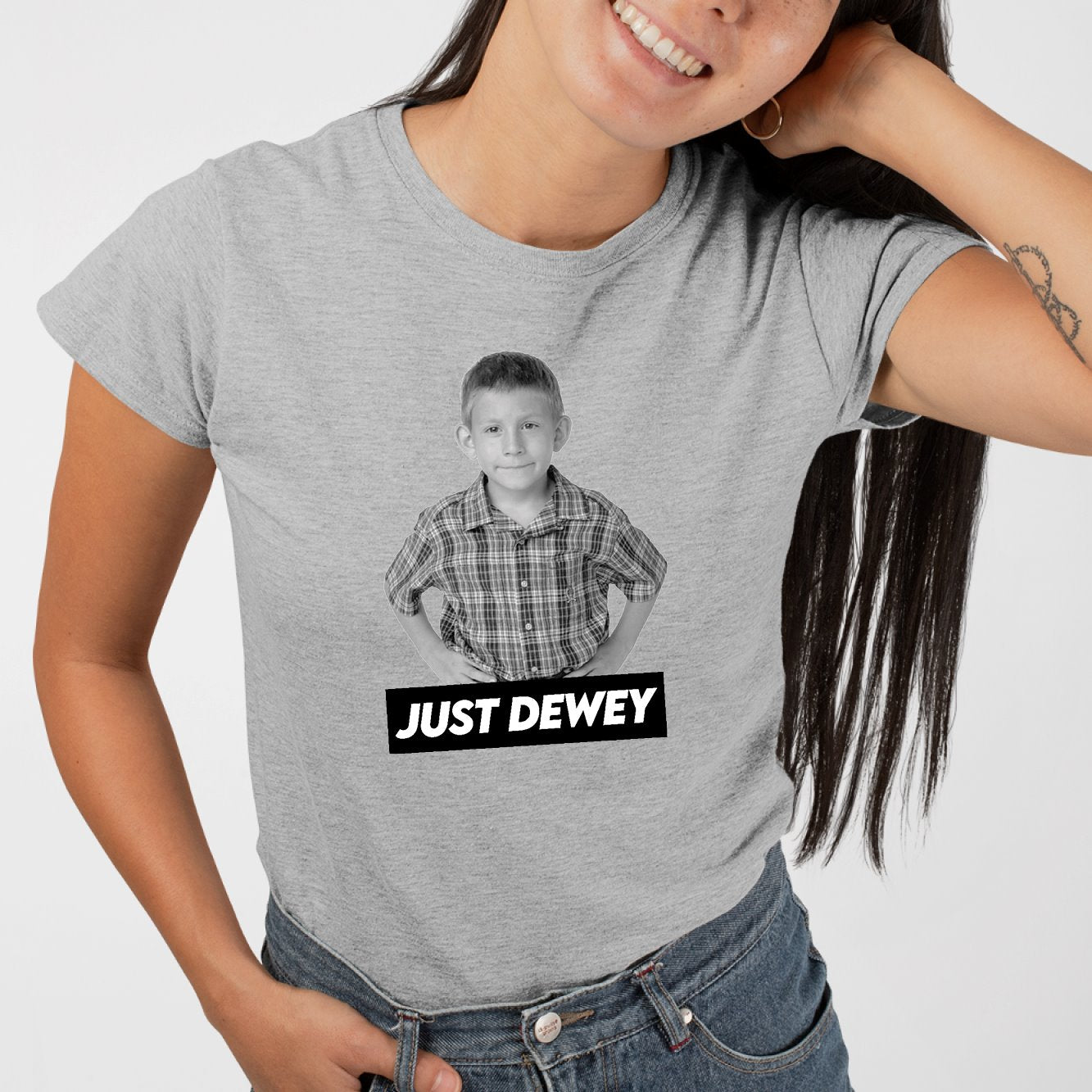 T-Shirt Femme Just Dewey Gris