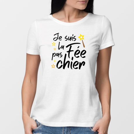 T-Shirt Femme La fée pas chier Blanc