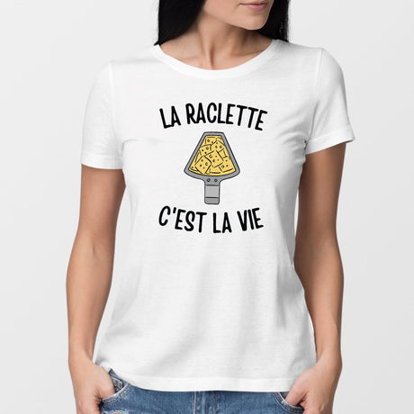 T-Shirt Femme La raclette c'est la vie Blanc