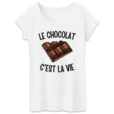 T-Shirt Femme Le chocolat c'est la vie 