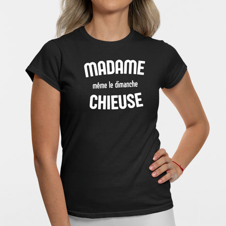 T-Shirt Femme Madame chieuse Noir