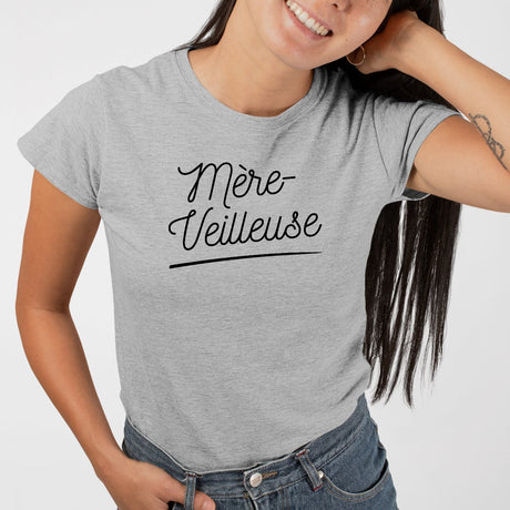 T-Shirt Femme Mère-veilleuse Gris