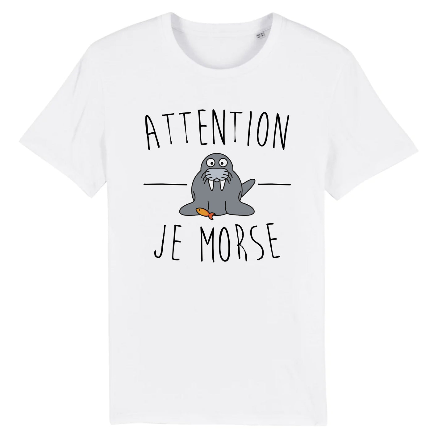 T-Shirt Homme Attention je mords 