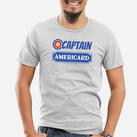 T-Shirt Homme Captain Americard Gris