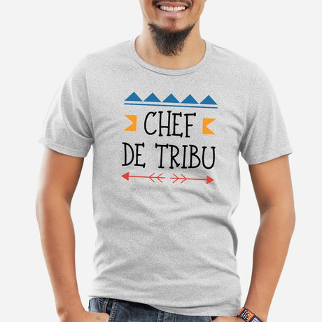 T-Shirt Homme Chef de tribu Gris