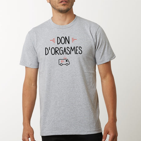 T-Shirt Homme Don d'orgasmes Gris