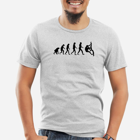 T-Shirt Homme Évolution escalade Gris