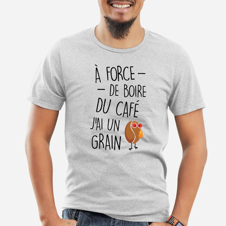 T-Shirt Homme J'ai un grain de café Gris