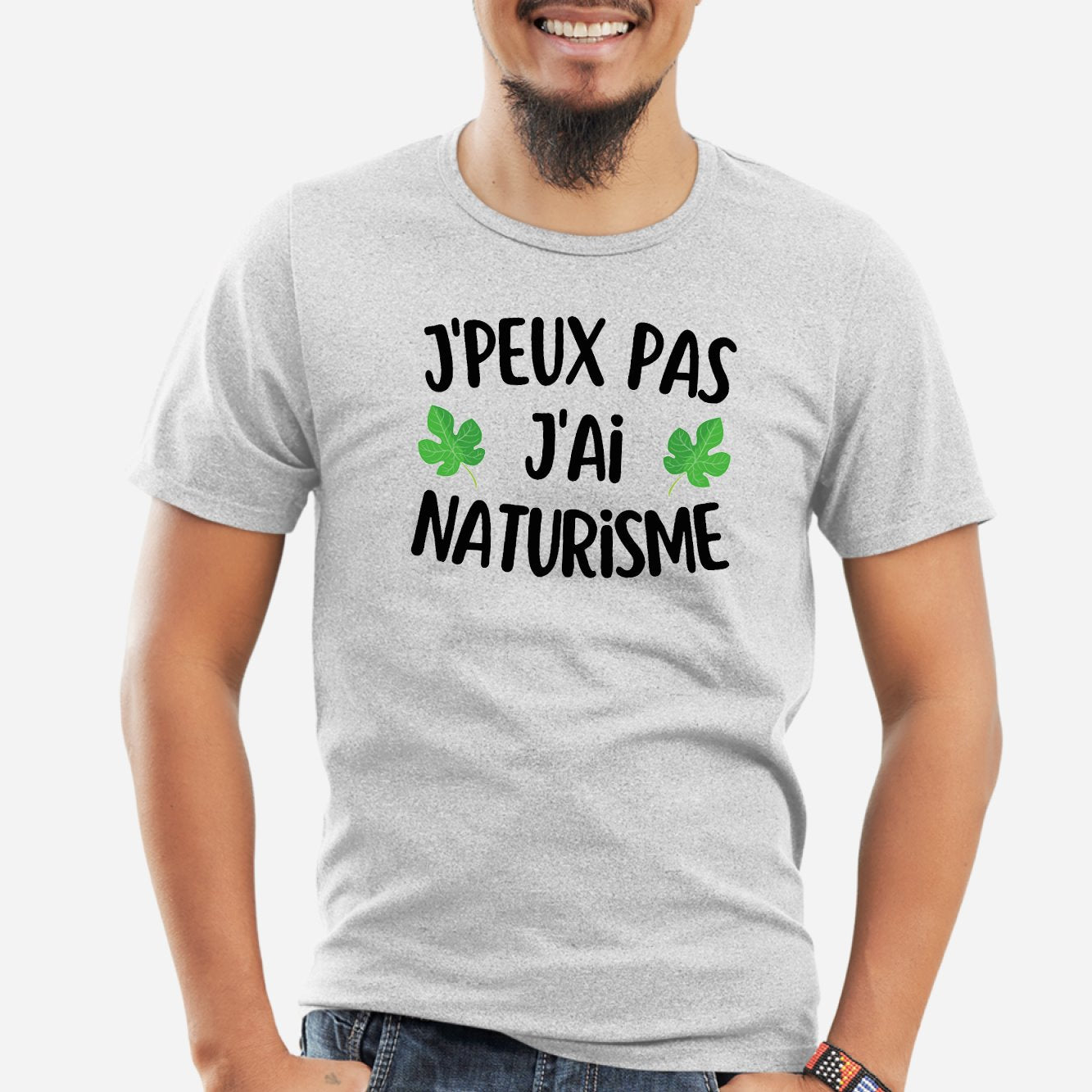 T-Shirt Homme J'peux pas j'ai naturisme Gris