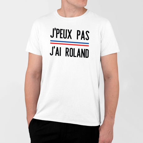 T-Shirt Homme J'peux pas j'ai Roland Blanc
