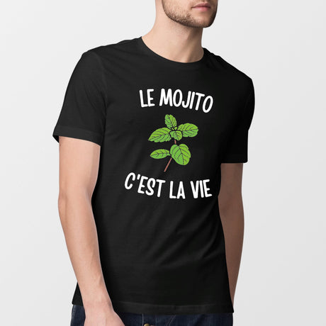 T-Shirt Homme Le mojito c'est la vie Noir