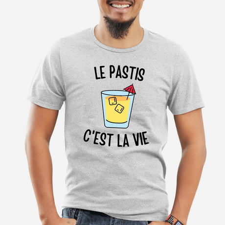 T-Shirt Homme Le pastis c'est la vie Gris