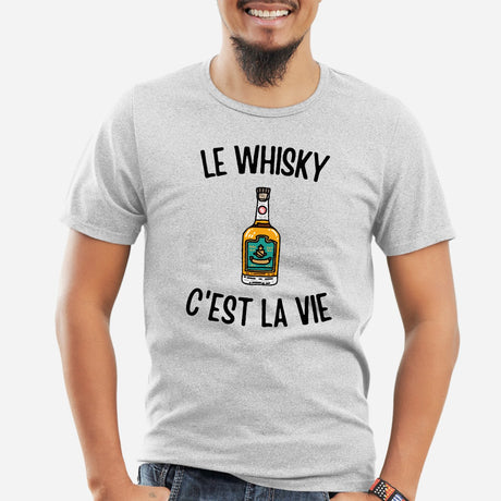 T-Shirt Homme Le whisky c'est la vie Gris