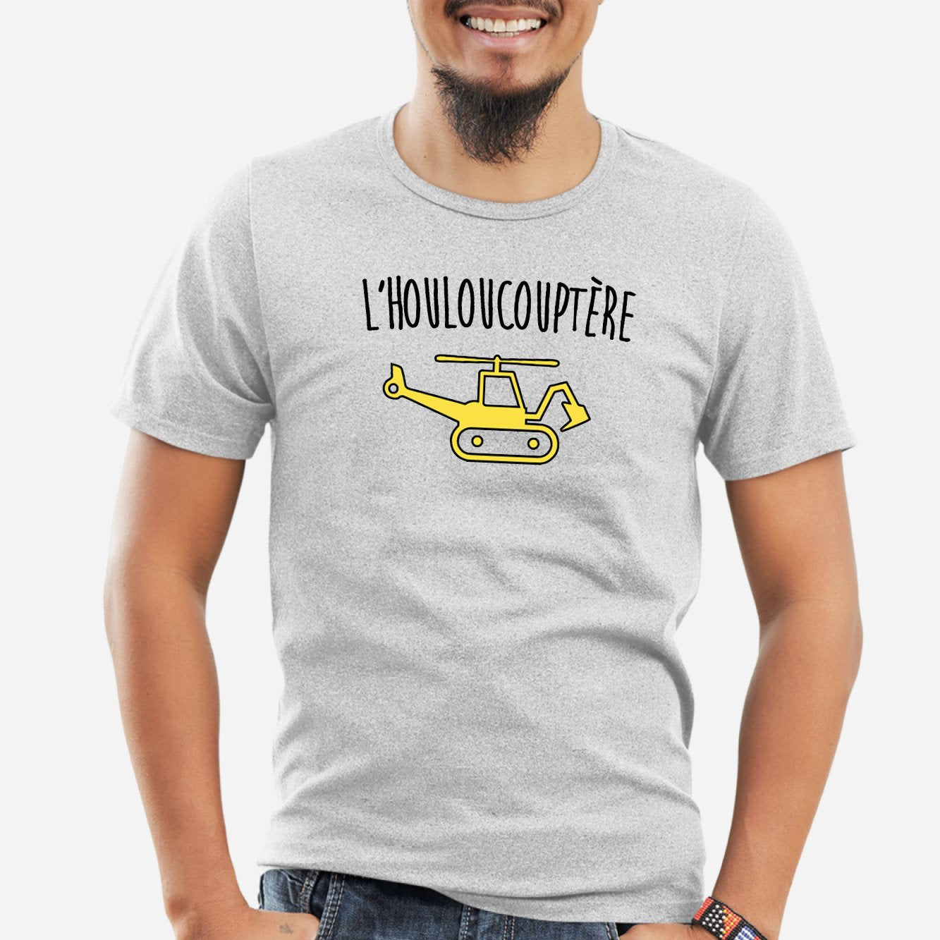 T-Shirt Homme L'houloucoptère Gris