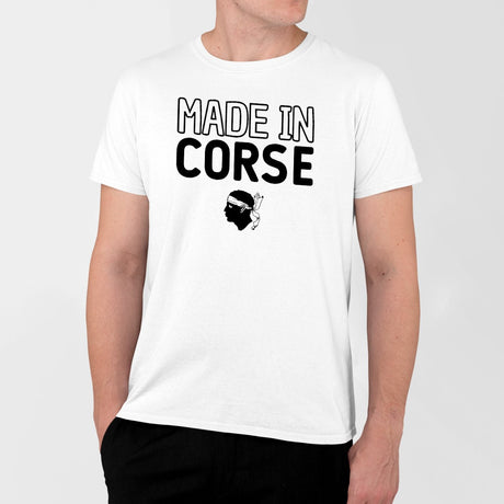 T-Shirt Homme Made in Corse Blanc
