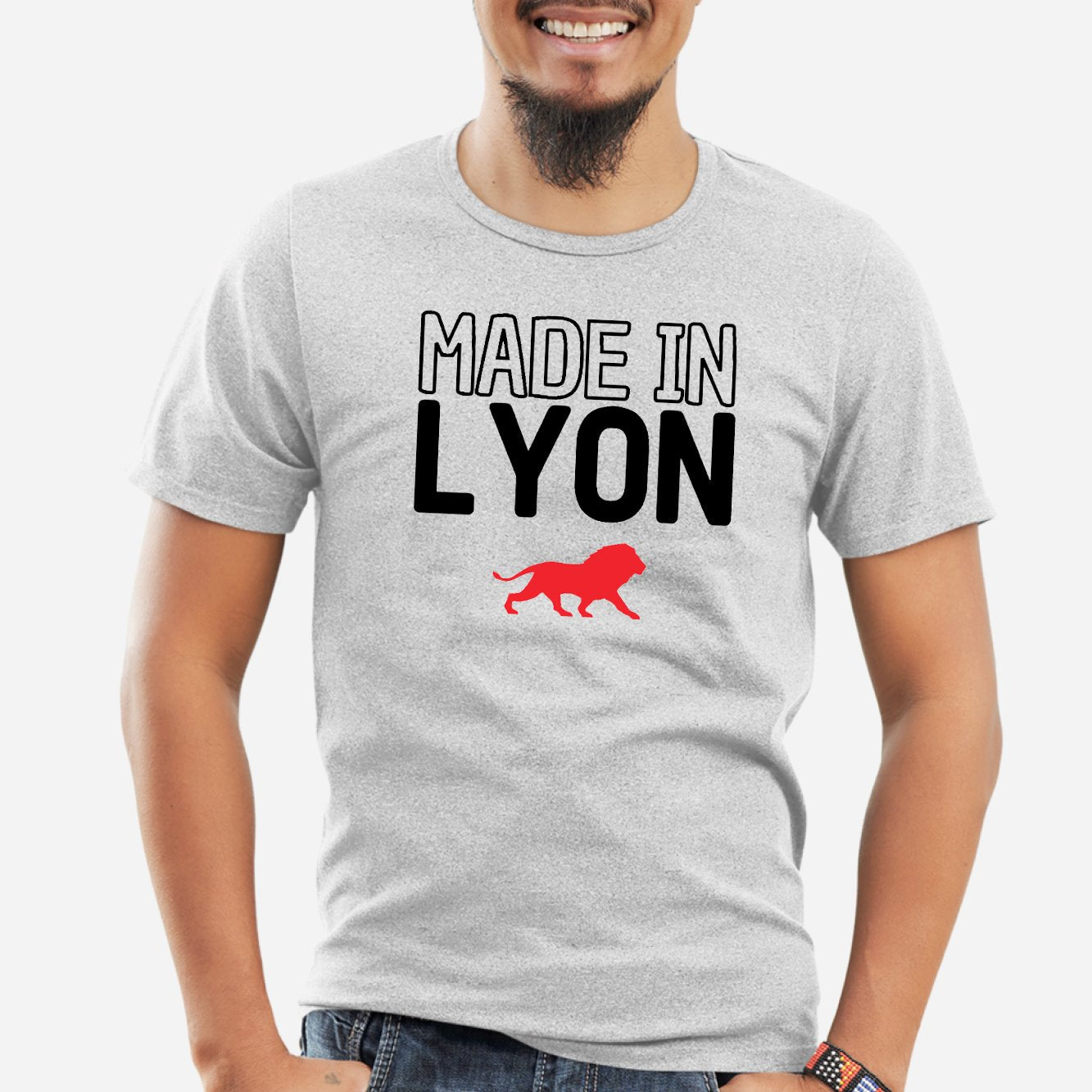 T-Shirt Homme Made in Lyon Gris