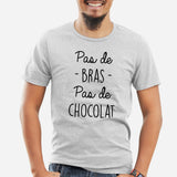 T-Shirt Homme Pas de bras pas de chocolat Gris